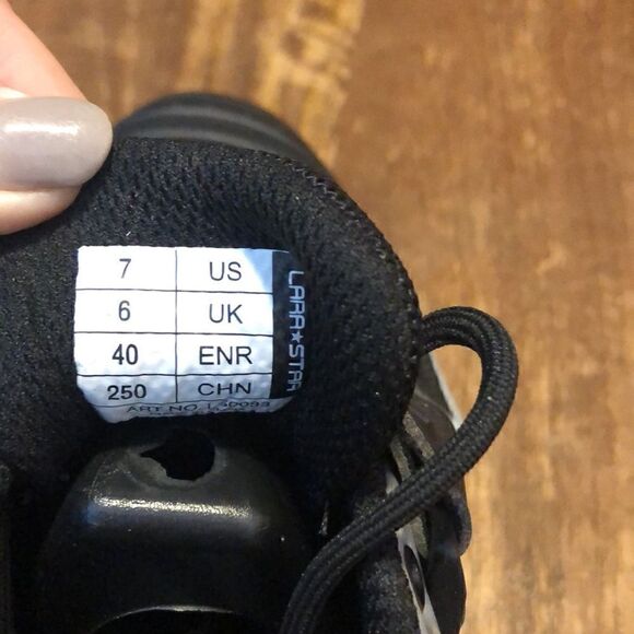 Lara Star Hook Loop Professional Male Powerlifting Shoes size 7 BLACK main image 5